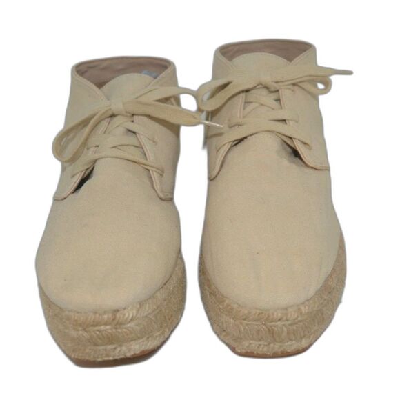 Tory Burch Rios Lace Up Cream Espadrille Booties boots Size 8 - Picture 3 of 13